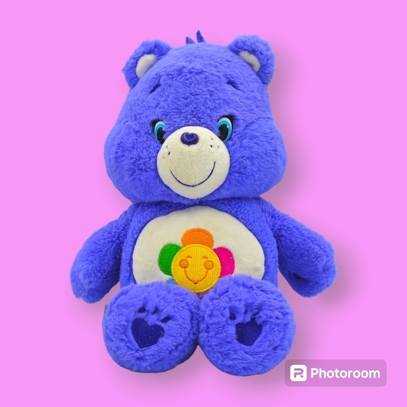 Care Bears 2014 Purple Harmony Bear Plush - Picture 1 of 6